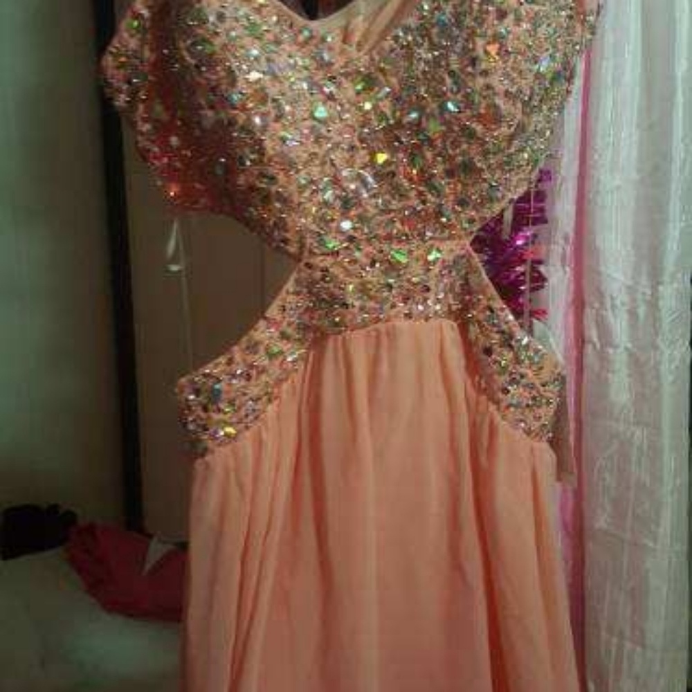 Peach Bridal Dress